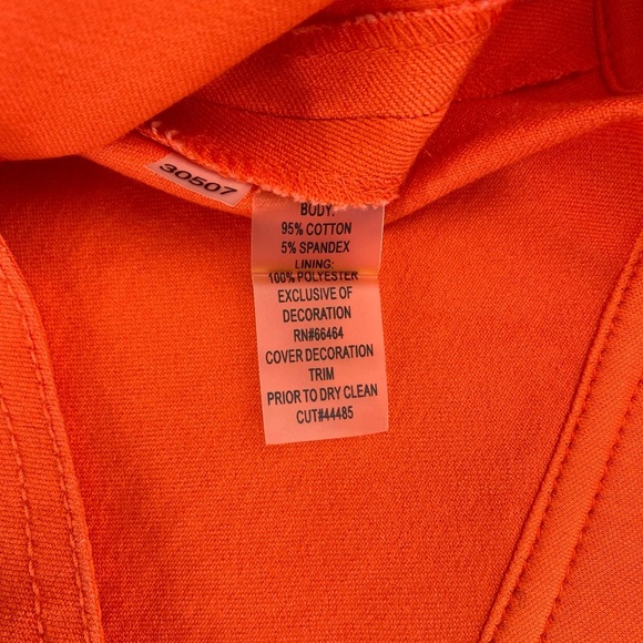 New Julia Jordan Orange Structured Halter Pencil Dress Sz 4 Zip In The Back. - Picture 15 of 15
